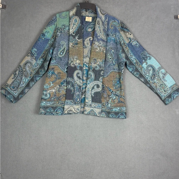 ATELIER LILA Jacket Multicolour Cardicoat 100% Wool Vintage Hippy Y2K Small/Med? - Picture 5 of 16